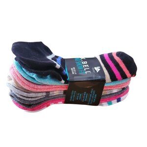KBell 9 Pair Womens Socks 5.5-10 No Show Fit Low Profile Colorful Multi-pack